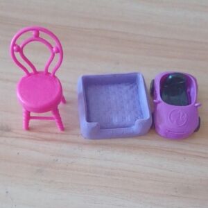 Pink Chair and Purple Toy Car Set
